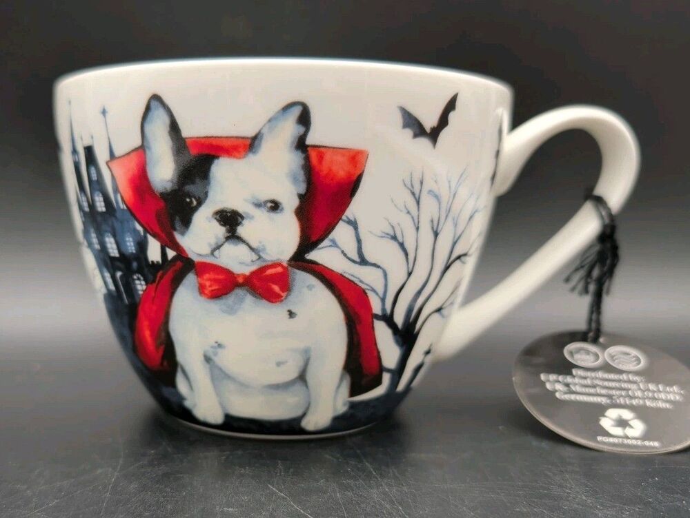 Portobello by Design 20 oz Halloween Dog Count Dogula Bone China England Mug/Cup